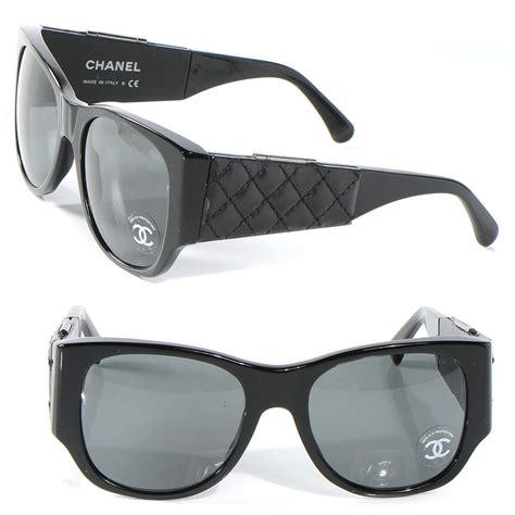 chanel sunglasses with leather arms|Sunglasses .